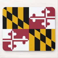 Mousepad avec drapeau de l'état du Maryland - USA