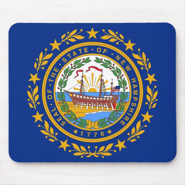 Tapis De Souris Mousepad avec drapeau de l'Etat du New Hampshire - (Devant)