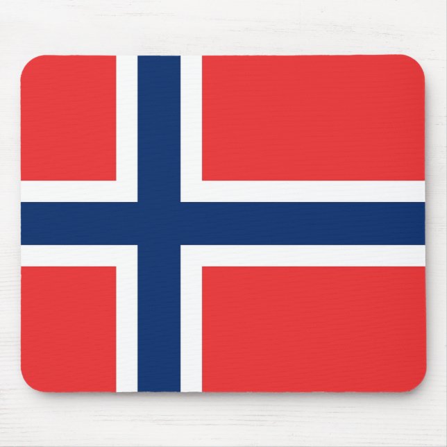 Tapis De Souris Mousepad avec Drapeau de Norvège (Devant)