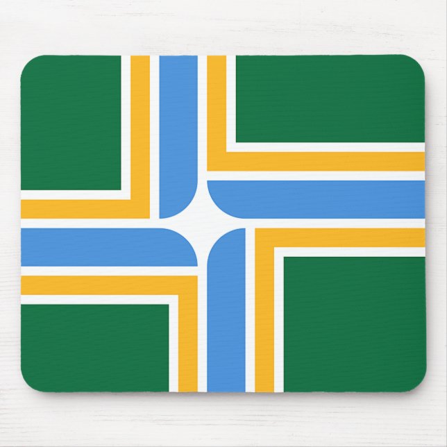 Tapis De Souris Mousepad avec Drapeau de Portland, Oregon (Devant)