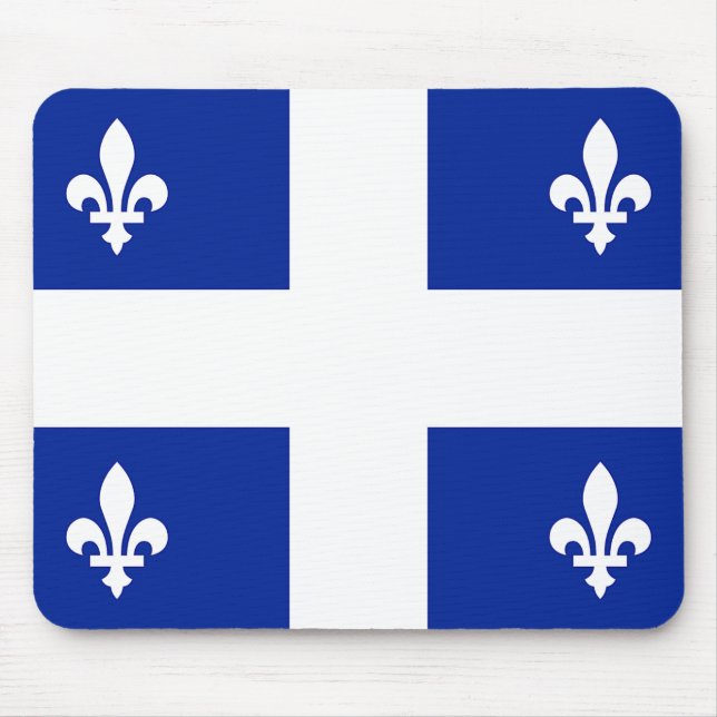 Tapis De Souris Mousepad avec Drapeau de Québec, Canada (Devant)