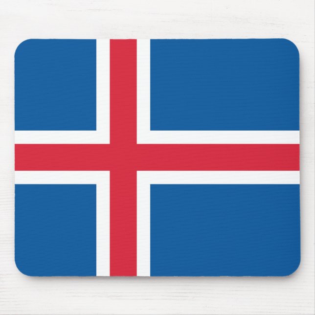 Tapis De Souris Mousepad avec Drapeau d'Islande (Devant)
