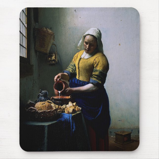 Tapis De Souris Mousepad avec la peinture de Johannes Vermeer (Devant)