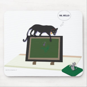 Tapis De Souris Mousepad avec le chat et la souris