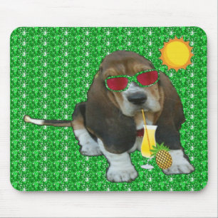 Tapis De Souris Mousepad Baby Basset Hound Heure d'été