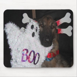 Tapis De Souris Mousepad berger allemand Halloween Boo