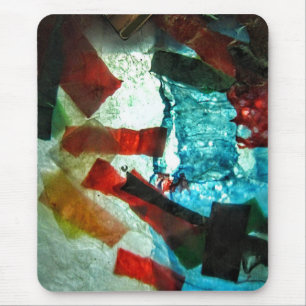 Tapis De Souris Mousepad bleu abstrait, Bonheur bleu cadeau