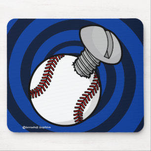 Tapis De Souris Mousepad (Blue Spiral BG)
