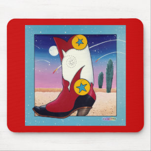 Tapis De Souris Mousepad - Bottes Cowboy, Toutes Habillées