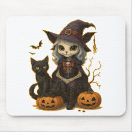 Tapis De Souris Mousepad Bruxa dos Gatos