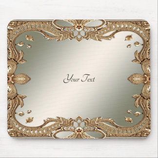 Tapis De Souris Mousepad cadre Orné Or