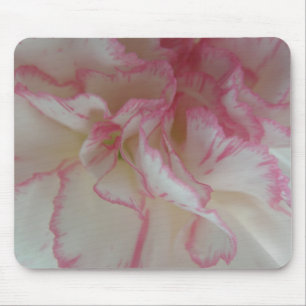 Tapis De Souris Mousepad carnation blanche et rose