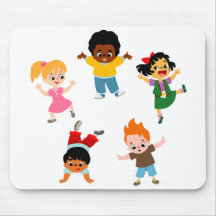Mousepad Cartoon Cinq Enfants