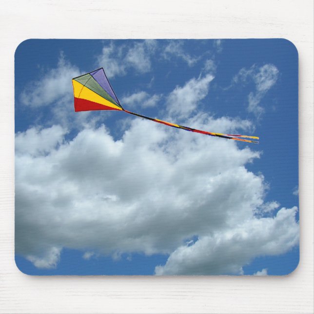 Tapis De Souris Mousepad - Cerf-volant dans les nuages (Devant)