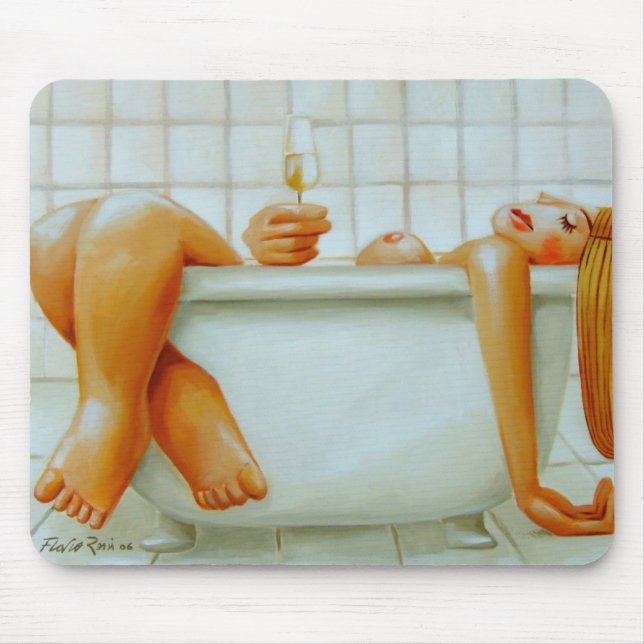 Tapis De Souris Mousepad : Champagne by Flavio Rossi (Devant)