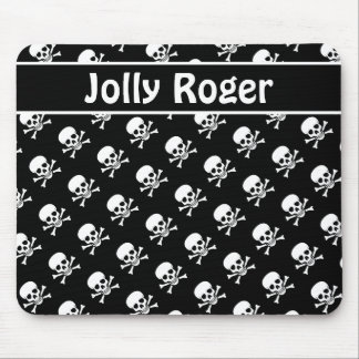 Tapis De Souris Mousepad crâne noir et blanc avec texte personnali