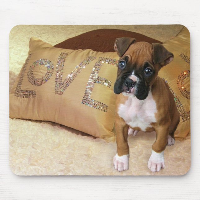 Tapis De Souris Mousepad d'amour de boxeur (Devant)