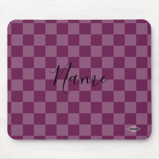 Tapis De Souris Mousepad dans Raspberry Checker HAMbWG (Devant)
