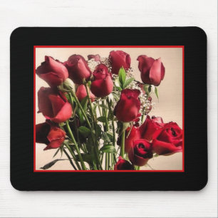Tapis De Souris mousepad de boquet de roses rouges