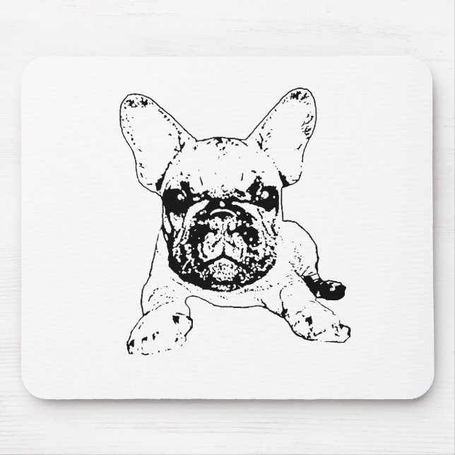 Tapis De Souris mousepad de bouledogue français (Devant)