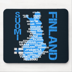 Tapis De Souris Mousepad de CARTE de la FINLANDE