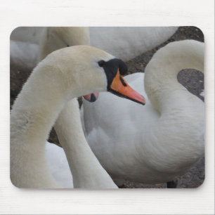 Tapis De Souris Mousepad de cygne blanc
