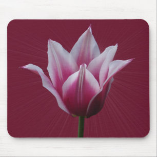 Tapis De Souris Mousepad de ~ de la tulipe w/sunburst
