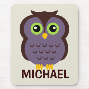 Tapis De Souris Mousepad de hibou personnalisé pour les enfants