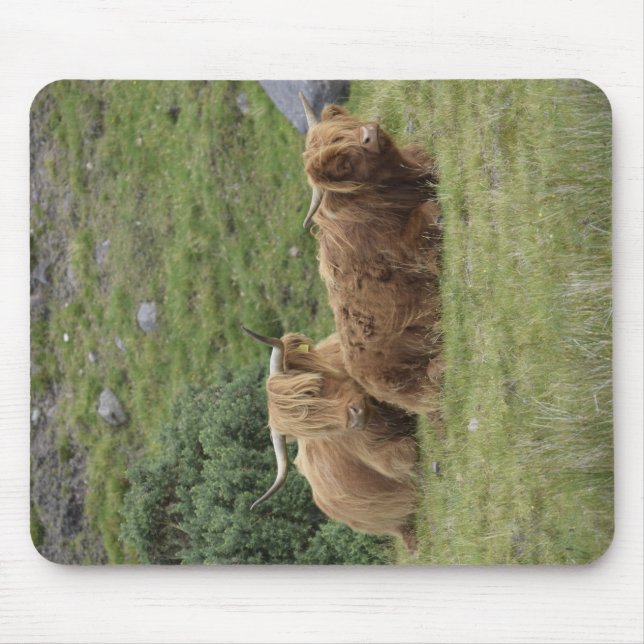 Tapis De Souris Mousepad de Highland Coo (Devant)