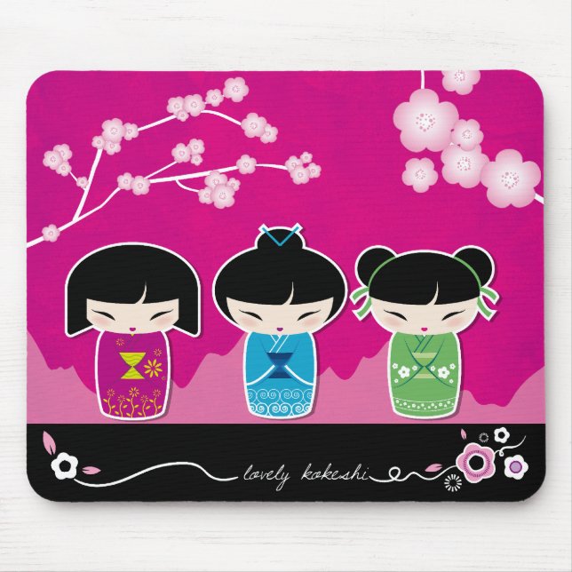 Tapis De Souris Mousepad de Kokeshi (Devant)