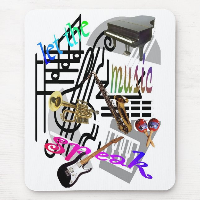 Tapis De Souris mousepad de laisser-le-musique-speak (Devant)