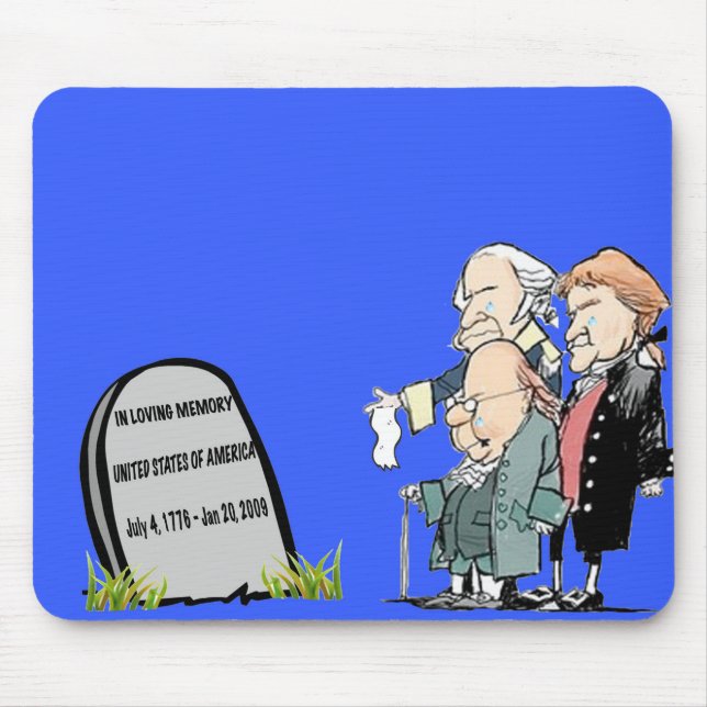 Tapis De Souris Mousepad de pierre tombale des Etats-Unis (Devant)