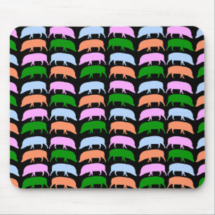 Tapis De Souris Mousepad de porcs multicolores