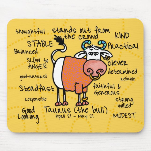 Tapis De Souris mousepad de Taureau (Devant)
