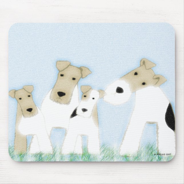 Tapis De Souris Mousepad de terriers de Fox de fil (Devant)