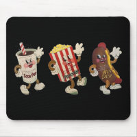 Mousepad de trio de casse-croûte de théâtre
