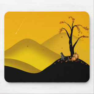 Tapis De Souris mousepad d'imaginaire d'étoile filante d'automne