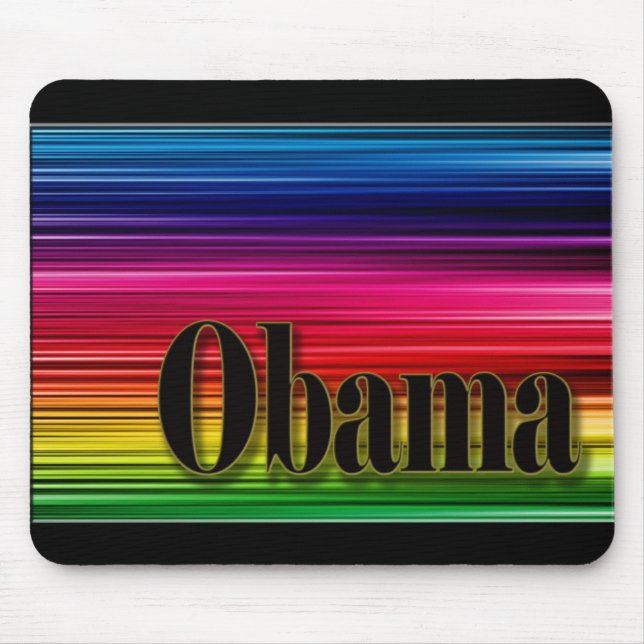 Tapis De Souris Mousepad d'Obama coloré par arc-en-ciel (Devant)