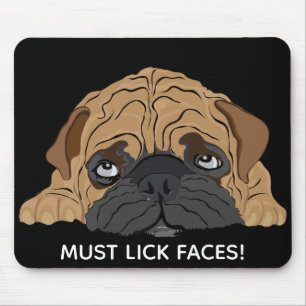 Tapis De Souris Mousepad doit taper des visages/Chien taureau chio