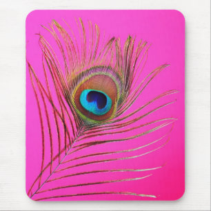 Tapis De Souris Mousepad en plumes de paon