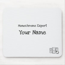 Mousepad expert monochrome personnalisé