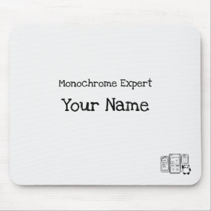 Tapis De Souris Mousepad expert monochrome personnalisé