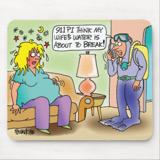 TAPIS DE SOURIS MOUSEPAD EXTRÊMEMENT ENCEINTE - MARI DE PLONGEUR