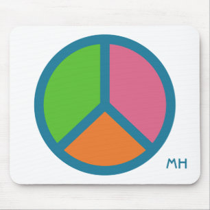 Tapis De Souris Mousepad fait sur commande coloré de monogramme d