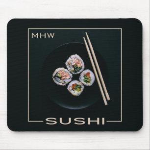 Tapis De Souris Mousepad fait sur commande de monogramme de sushi