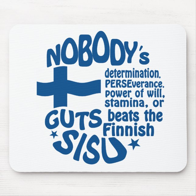 Tapis De Souris Mousepad finlandais de SISU (Devant)