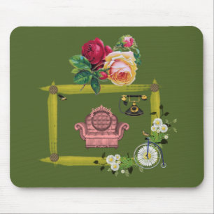 Tapis De Souris Mousepad Floral