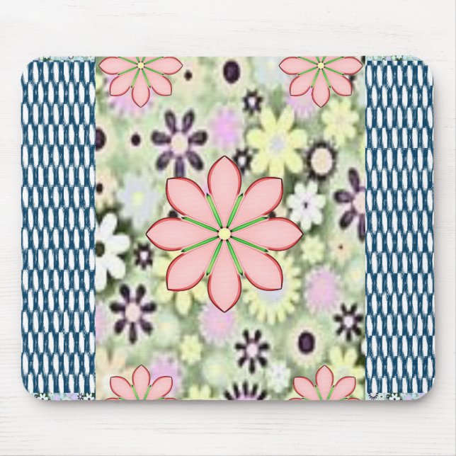 Tapis De Souris Mousepad Floral (Devant)