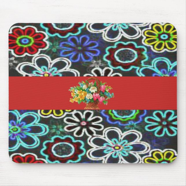 Tapis De Souris Mousepad Floral (Devant)