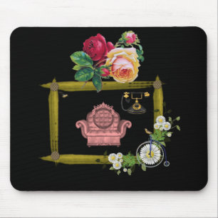 Tapis De Souris Mousepad Floral